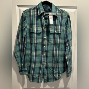 Ralph Lauren Seafoam Blue Plaid Shirt